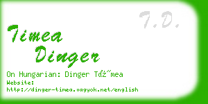 timea dinger business card